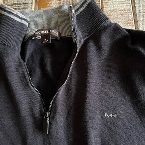 Michael Kors Charcoal Zip-Up Sweater for Men